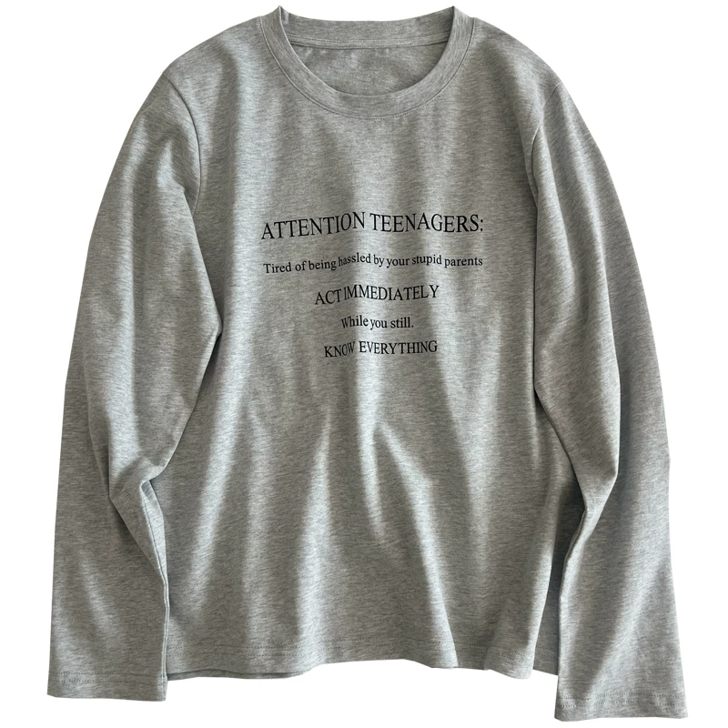 Outlet~ Thương hiệu xuất khẩu thanh lý áo thun dài tay phong cách Hàn Quốc hợp thời trang mới mùa thu đơn giản đa năng