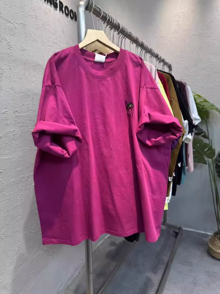 Outlet~ Thương hiệu xuất khẩu thanh lý bán hàng mùa hè áo thun cotton nguyên chất mới in hình tay ngắn unisex