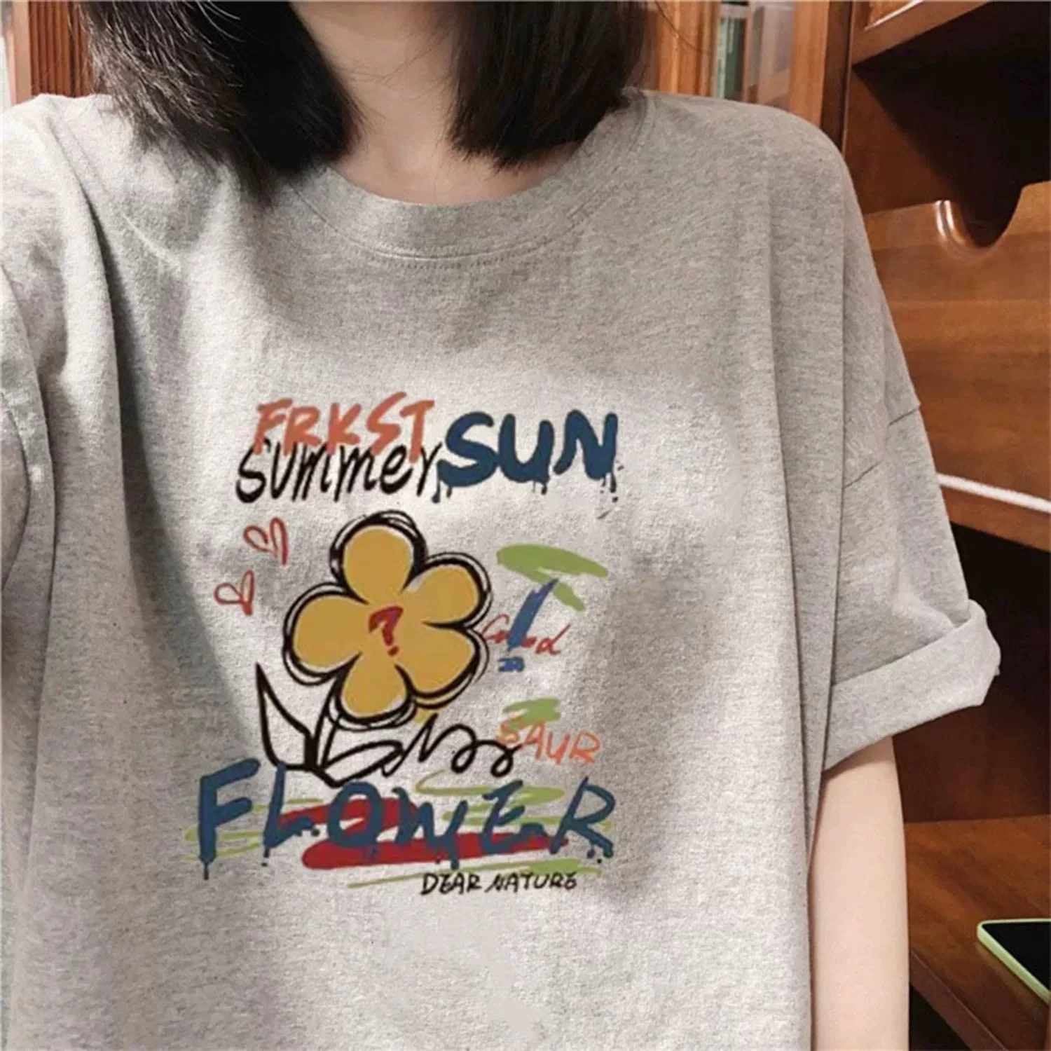 Outlet~ Quầy hàng xuất khẩu hàng hiệu cắt mác, giá hời, áo thun ngắn tay in họa tiết mùa hè mới lạ, đa năng, hợp thời trang dành cho nam và nữ