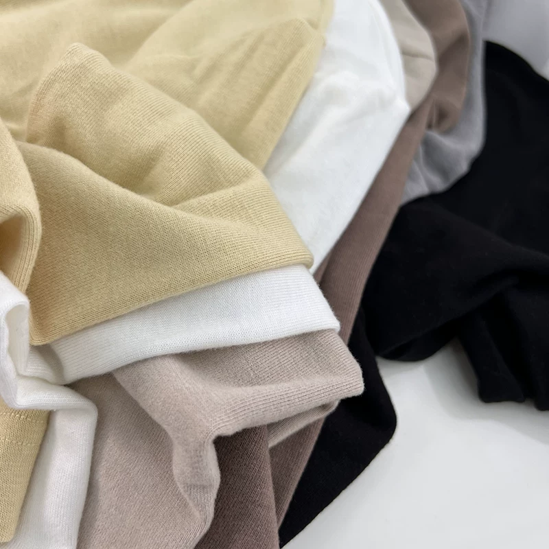 Áo thun ôm body chất liệu cao cấp xuất khẩu, kiểu dáng cổ lọ nửa cao, dành cho nữ, mùa thu đông