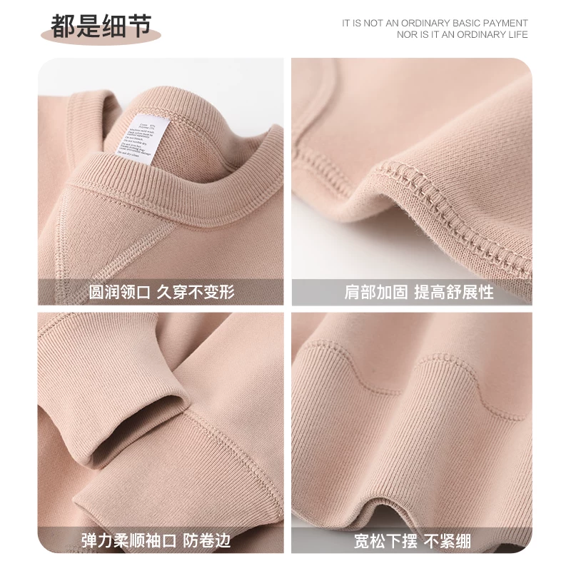 Cửa hàng Outlet~ - Quầy hàng xuất khẩu có mác cắt, giá hời, kiểu dáng mới mùa thu, áo sweatshirt cổ tròn unisex đa năng, thời thượng