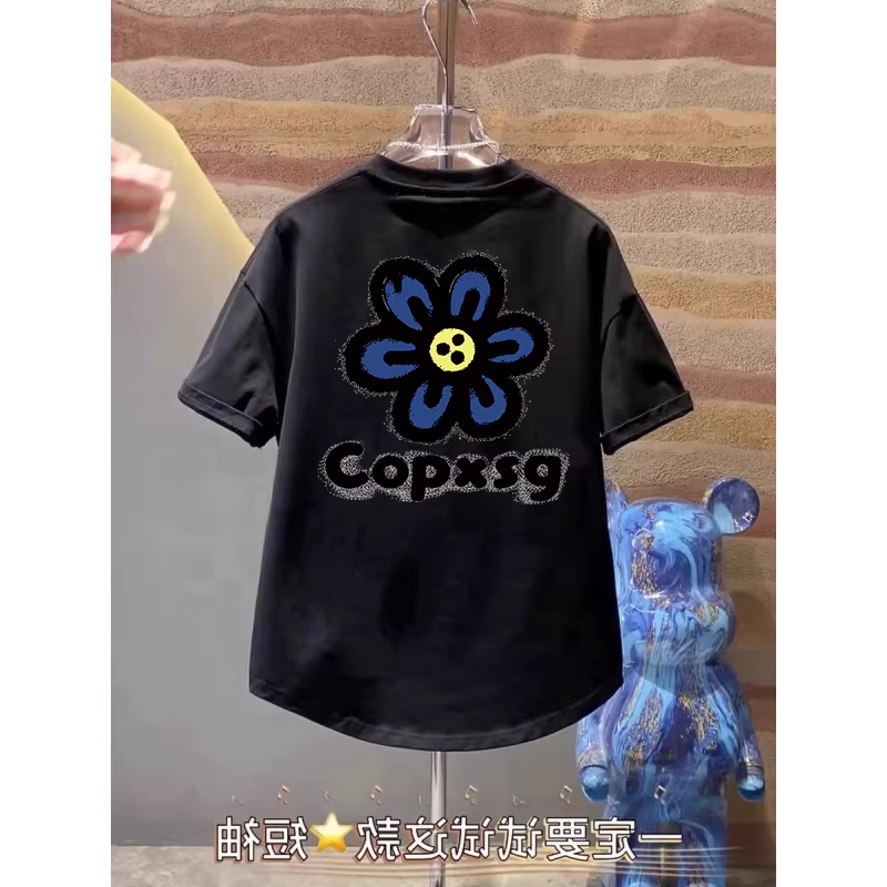 Giảm giá đặc biệt~ Hàng xuất khẩu dư thừa, áo thun ngắn tay in họa tiết cotton nguyên chất mới phong cách Hàn Quốc giảm giá, phong cách cổ điển Mỹ