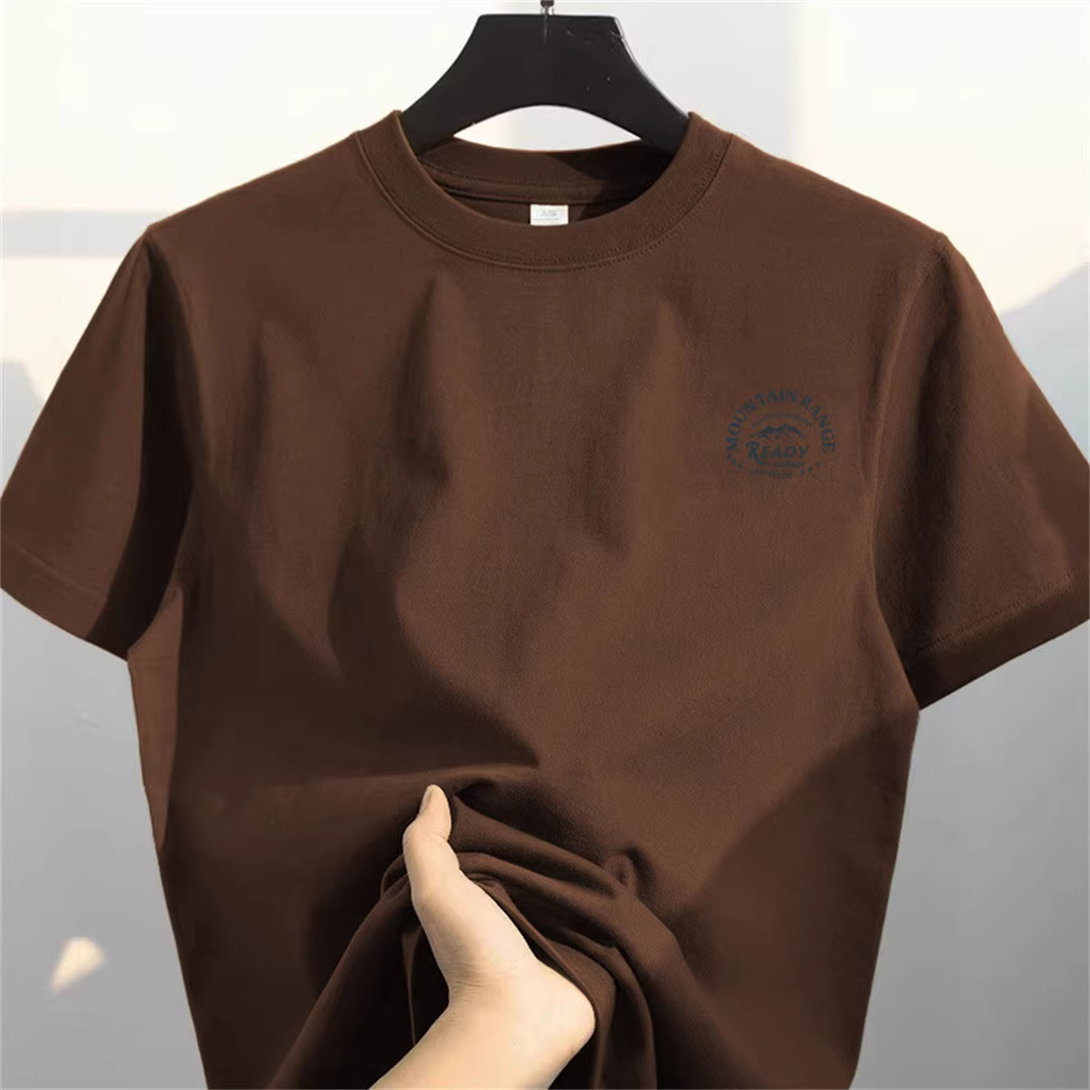 Đồ xuất khẩu dư thừa ~ Áo thun nam tay ngắn, cắt mác, xuất khẩu lại, chất liệu cotton nguyên chất, phong cách hip-hop Mỹ, dáng rộng mặc mùa hè.