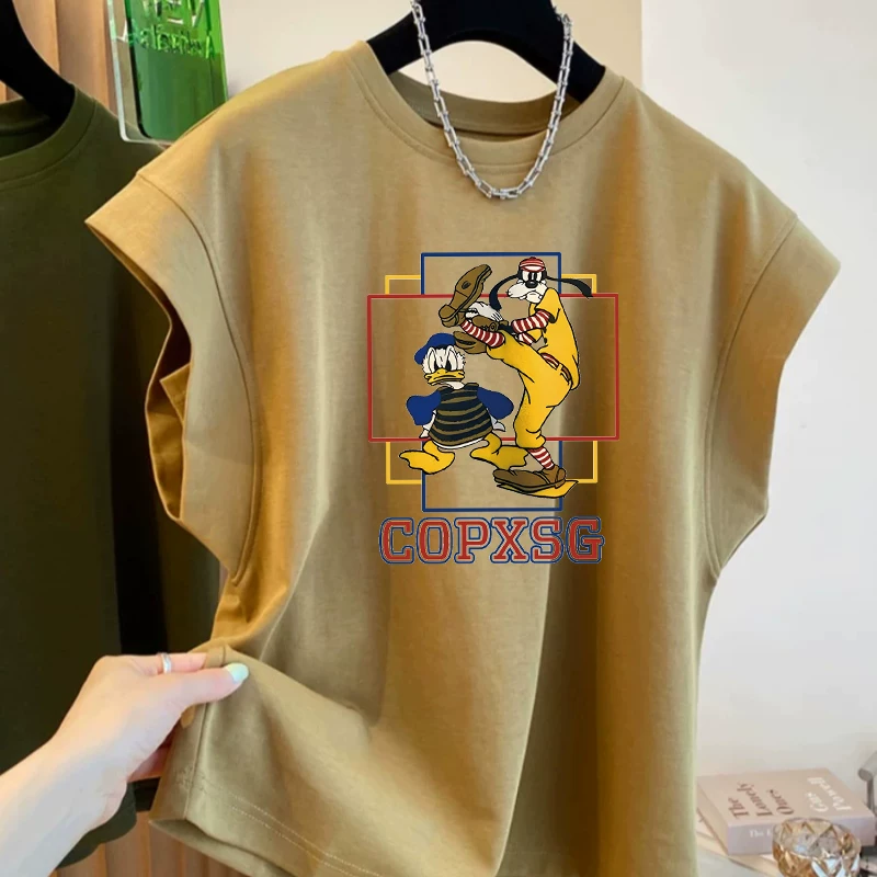 Hàng thanh lý đặc biệt~ Áo thun không tay thời trang, dáng rộng, hàng xuất khẩu hiệu nổi tiếng, đã xóa mác, giá cực tốt dành cho nam và nữ