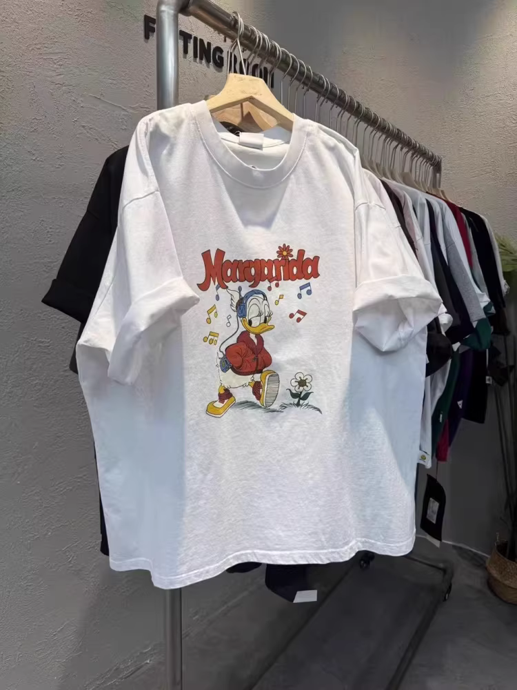 Outlet~ Quầy hàng xuất khẩu hàng hiệu cắt mác, giá hời, phong cách Mỹ độc đáo, áo thun ngắn tay mùa hè chất liệu cotton nguyên chất unisex, hợp thời trang