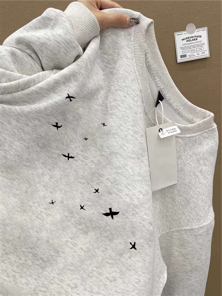 Áo thun cổ tròn phong cách Mỹ, hàng xuất khẩu, hàng thanh lý, kiểu cổ điển, retro, mới, mùa thu