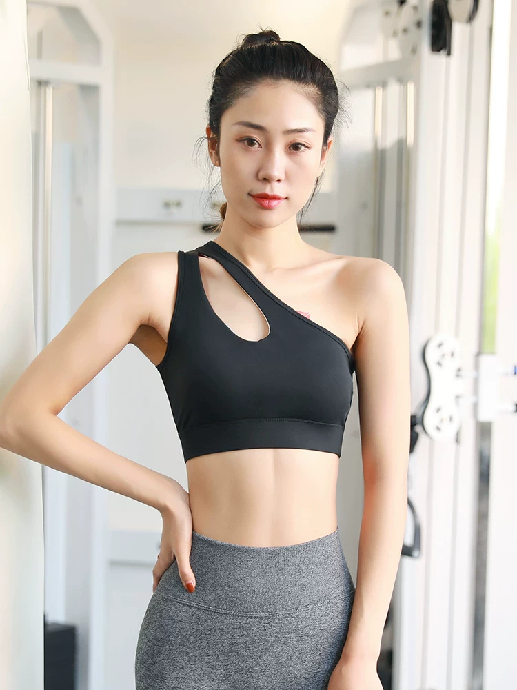 Áo ngực thể thao một dây Jiumai Yipin dành cho nữ, áo ngực tập yoga lưng gợi cảm, nâng đỡ và chống sốc, thích hợp cho trang phục ngoài trời và tập thể dục.