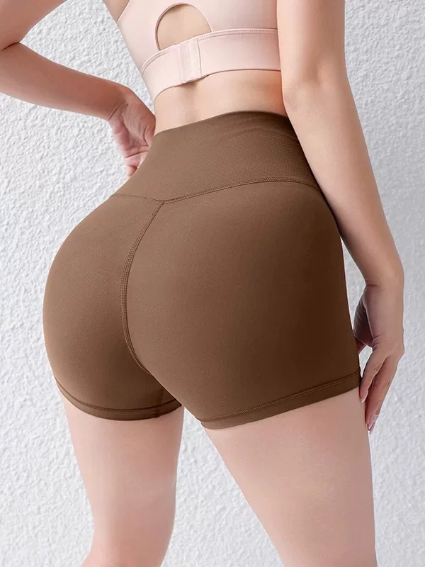 Quần short tập yoga kiểu mới dành cho nữ, liền mạch và thoải mái, quần short thể thao ôm sát, quần tập yoga mùa xuân hè.