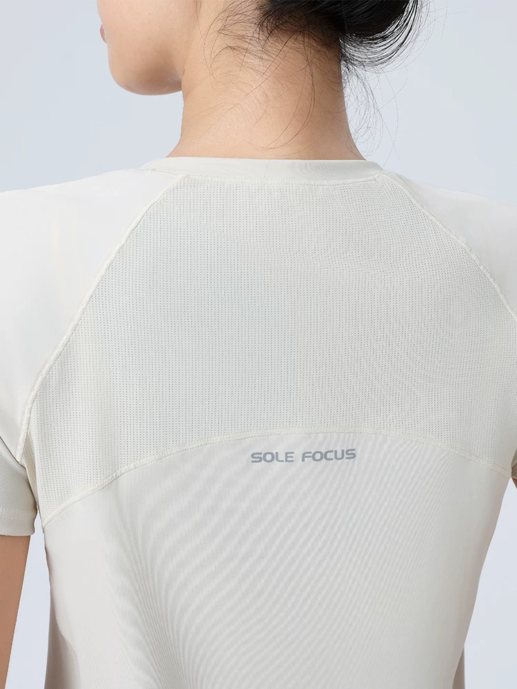 Áo thun thể thao ngoài trời thoáng khí, chống nắng, nhanh khô, áo thun thể thao nữ, trang phục tập yoga ngắn tay, áo thun chạy bộ, áo thun che nắng mùa xuân hè