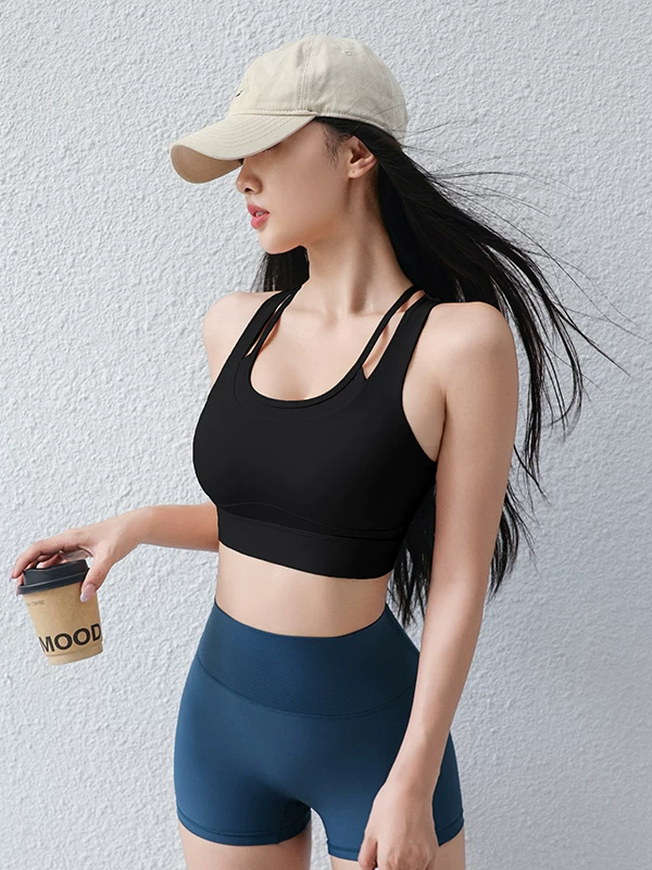 Áo ngực thể thao dây đeo vai đôi dành cho nữ, chống sốc khi chạy bộ, áo tập thể dục chống sốc cường độ cao, chống chảy xệ, áo ngực tập yoga cỡ lớn
