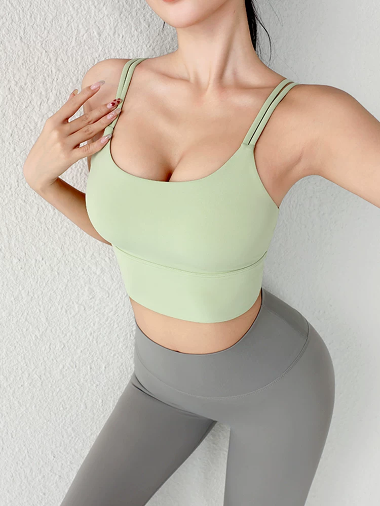 Áo ngực thể thao đa năng, áo hai dây chống sốc, miếng đệm ngực cố định, áo tập yoga chạy bộ, áo ngực thể thao