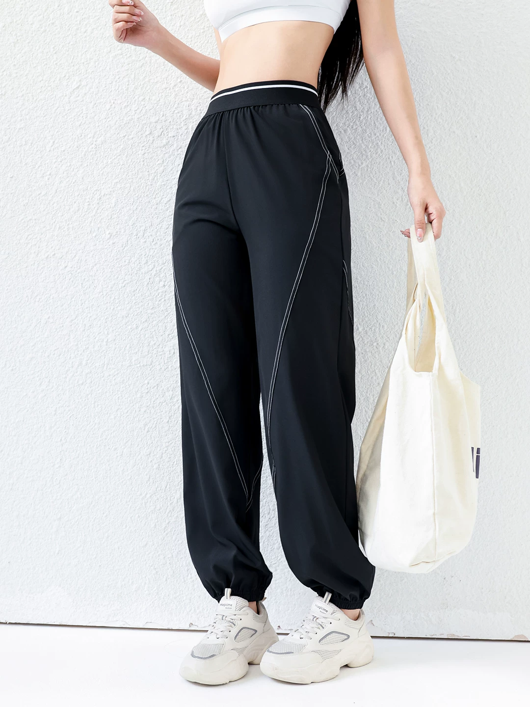 Quần thể thao nữ dáng rộng phong cách mới 2026, quần jogger tập luyện nhanh khô, quần dài tập gym mùa hè