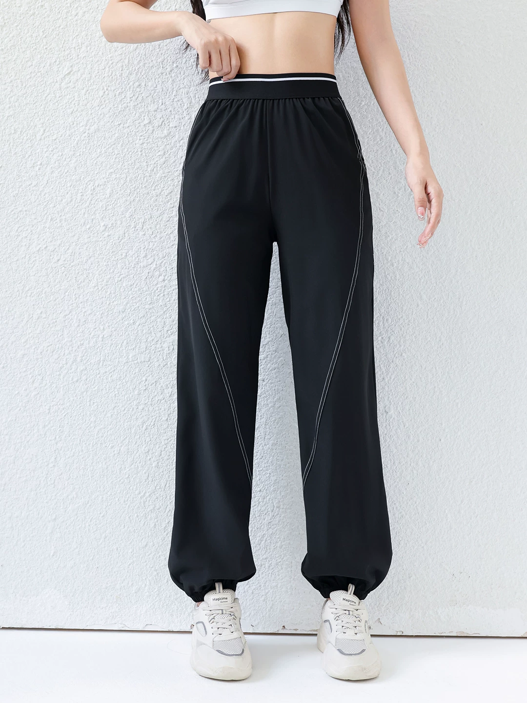 Quần thể thao nữ dáng rộng phong cách mới 2026, quần jogger tập luyện nhanh khô, quần dài tập gym mùa hè