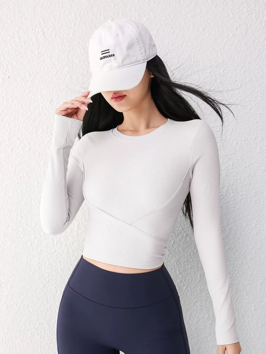 Jiumai Yipin Áo tập yoga dài tay mùa thu đông dành cho nữ Slim Fit Thể thao nhanh khô Pilates Tập chạy bộ