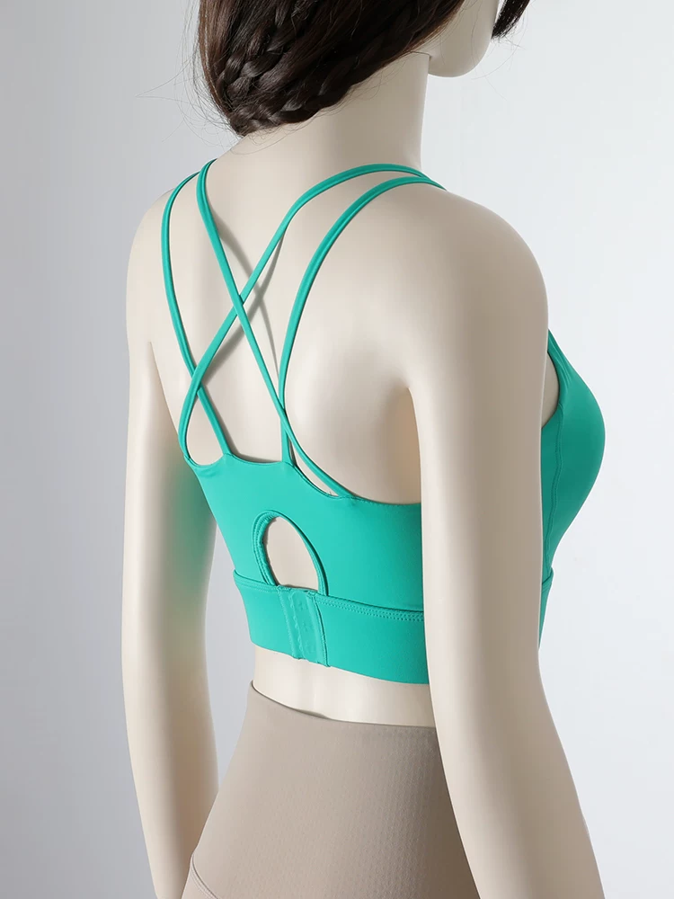 Áo ngực tập yoga đa năng dành cho nữ, áo vest tập thể dục chạy bộ chống sốc, áo ngực thể thao mặc ngoài, áo lưng đẹp nhanh khô, mùa hè