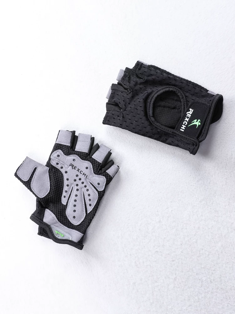 Găng tay tập thể dục cho nữ, nửa ngón, chống trượt, dành cho nam, tập yoga, tập spinning, bảo vệ tay khi tập thể thao, chống chai sạn, mỏng.