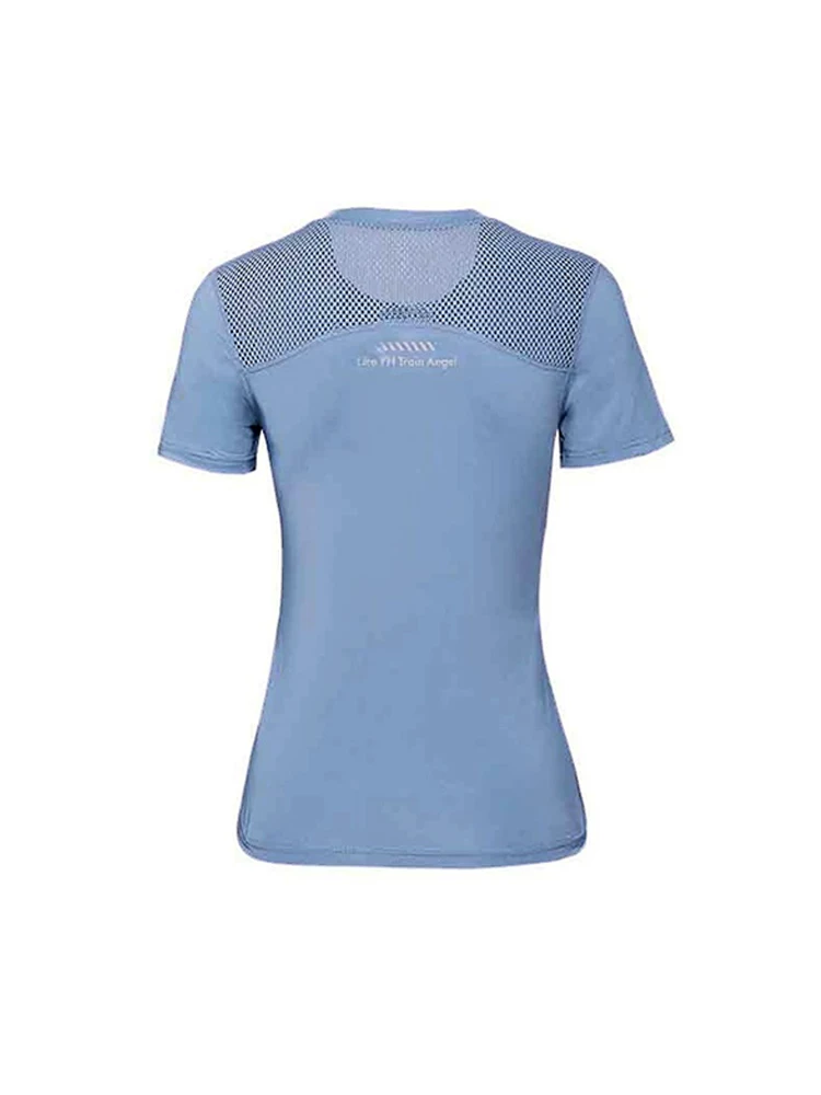 Jiumai Yipin mùa hè băng lụa tập thể dục mặc áo thun yoga hợp thời trang bộ đồ thể thao nữ thấm hút ẩm tay ngắn kiểu dáng mỏng