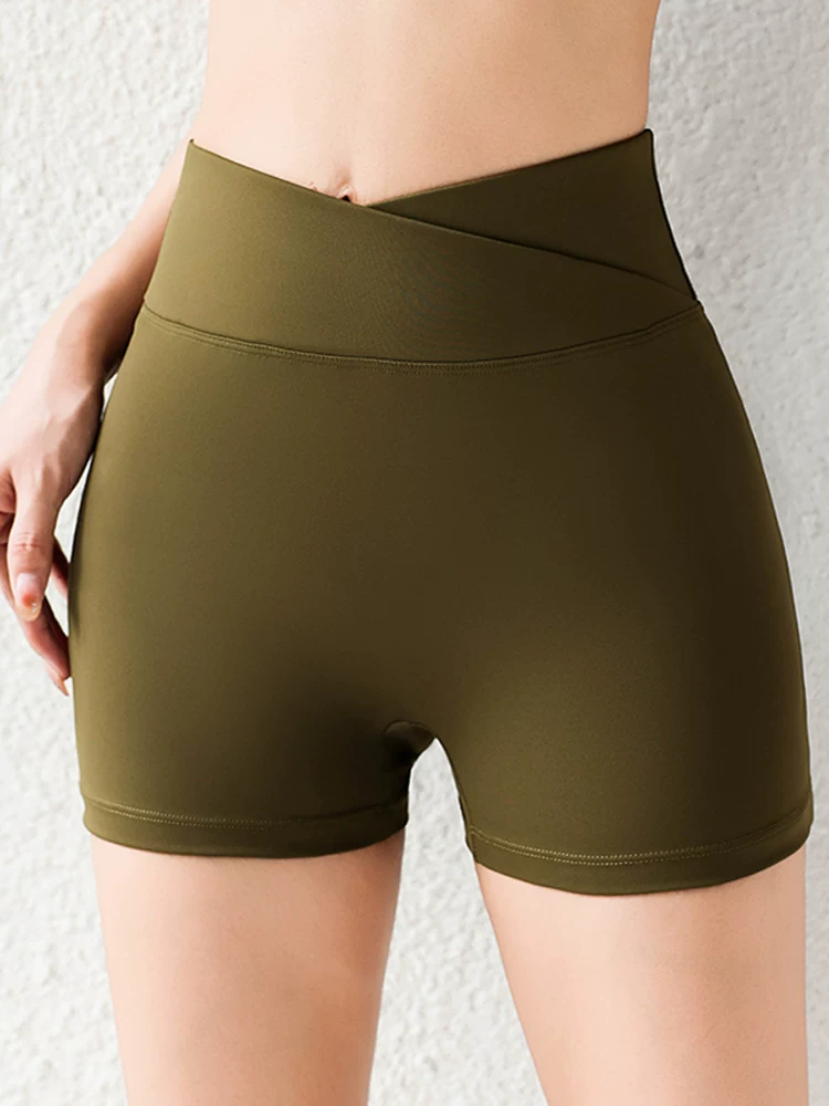 Quần tập thể dục kiểu túi Jiumai Yipin dành cho nữ, quần tập yoga ba phần tư ôm sát nâng mông, quần short thể thao hình quả đào gợi cảm cho mùa hè.