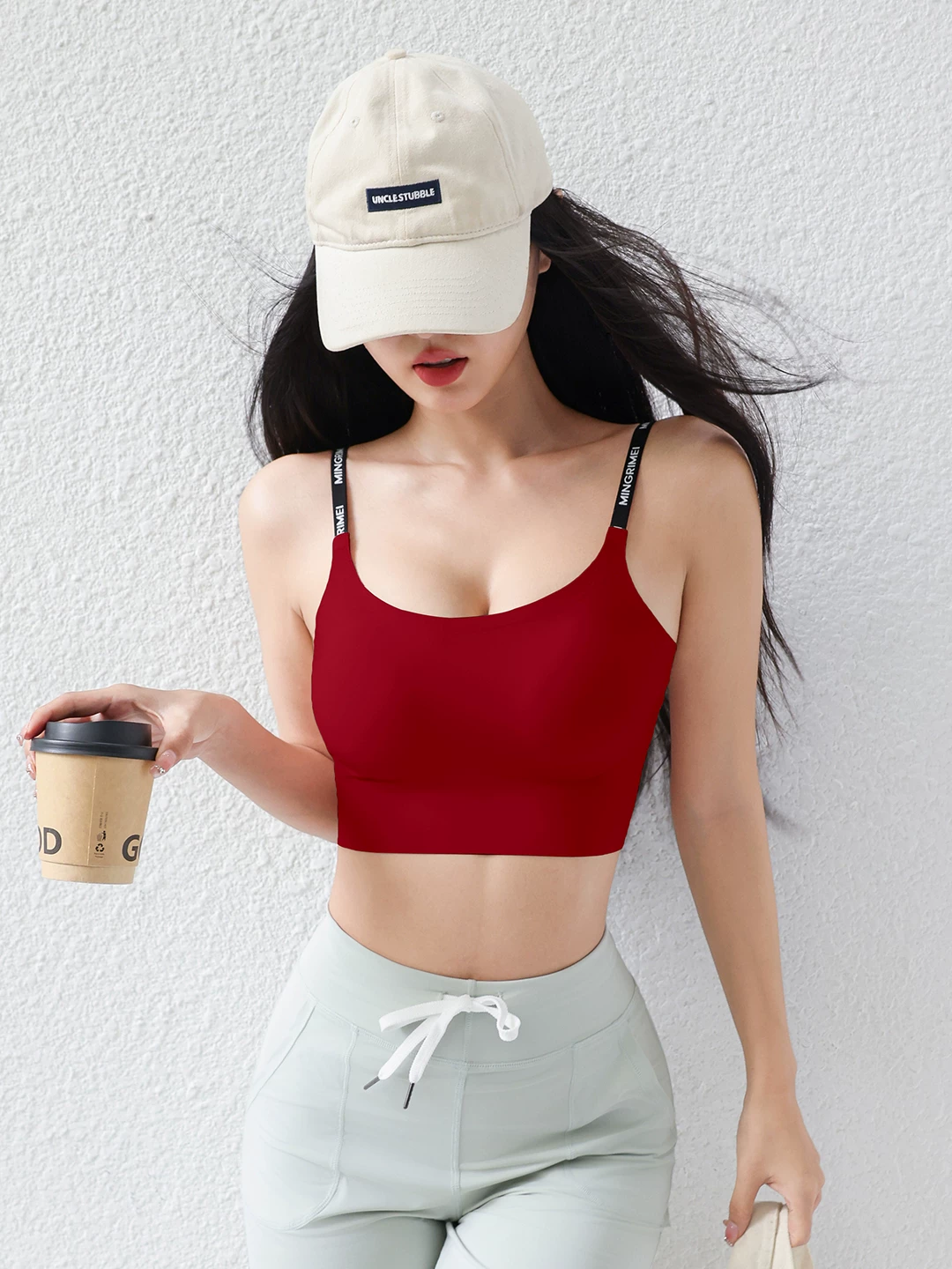 Áo ngực thể thao liền mạch Jiumai Yipin dành cho nữ, Áo tập yoga một mảnh tập luyện làm đẹp lưng, chống sốc, thoáng khí, nhanh khô.