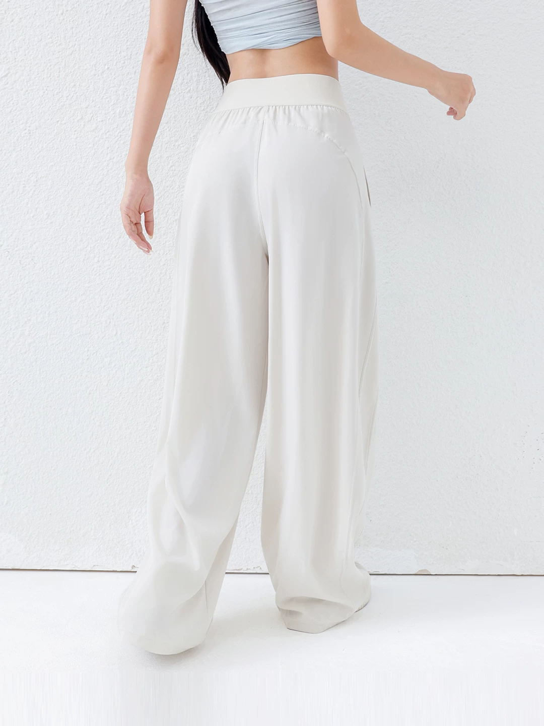 Quần tập yoga cao cấp Jiumai Quần ống rộng cạp cao mỏng mùa hè Quần tập thể dục dáng rộng nhanh khô Quần thể thao chống nắng