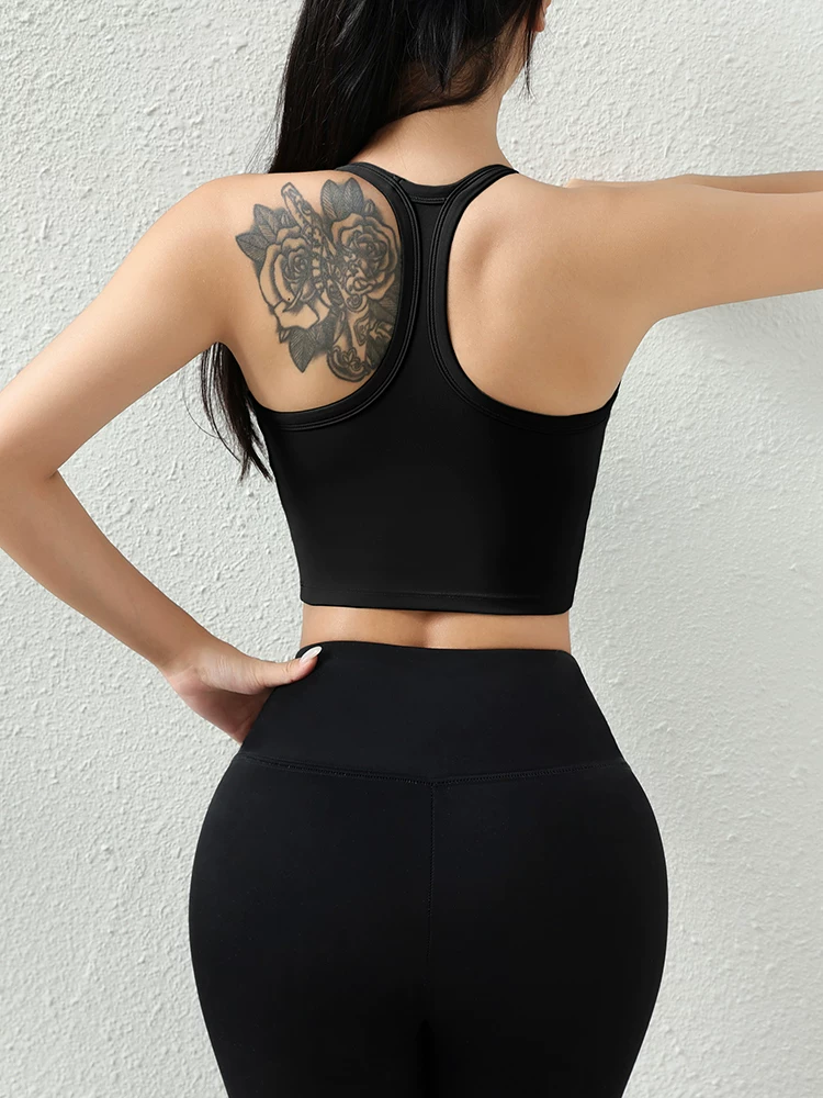 Áo ngực thể thao đa năng Jiumai Yipin, dây đeo mỏng nữ tính, áo tập yoga kháng khuẩn, áo ngực thể thao chạy bộ chống sốc