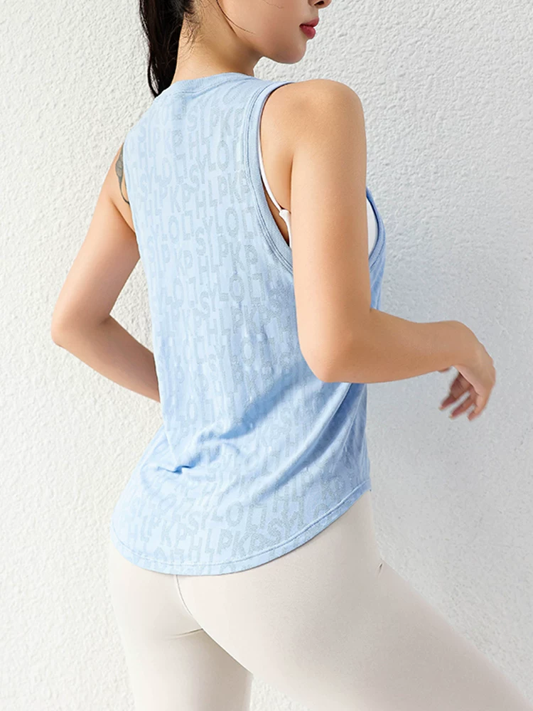 Áo vest mùa hè mỏng nhẹ, nhanh khô, không tay, kiểu dáng mới, áo tập yoga rộng rãi, áo khoác thể thao Pilates không tay dành cho nữ