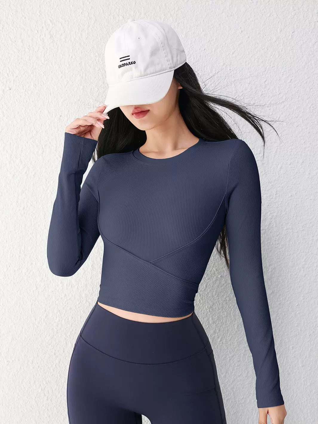 Áo thể thao nữ, ôm sát, tôn dáng, dài tay, co giãn, hở rốn, gợi cảm, trang phục tập yoga mùa thu, áo thun tập thể dục chạy bộ