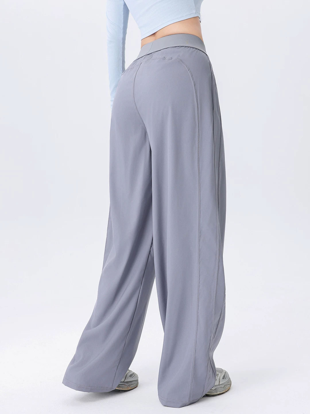 Quần thể thao dáng rộng Jiumai Yipin dành cho nữ, quần tập yoga ống rộng cạp cao thoáng mát, kiểu dáng mỏng mùa hè 2026.