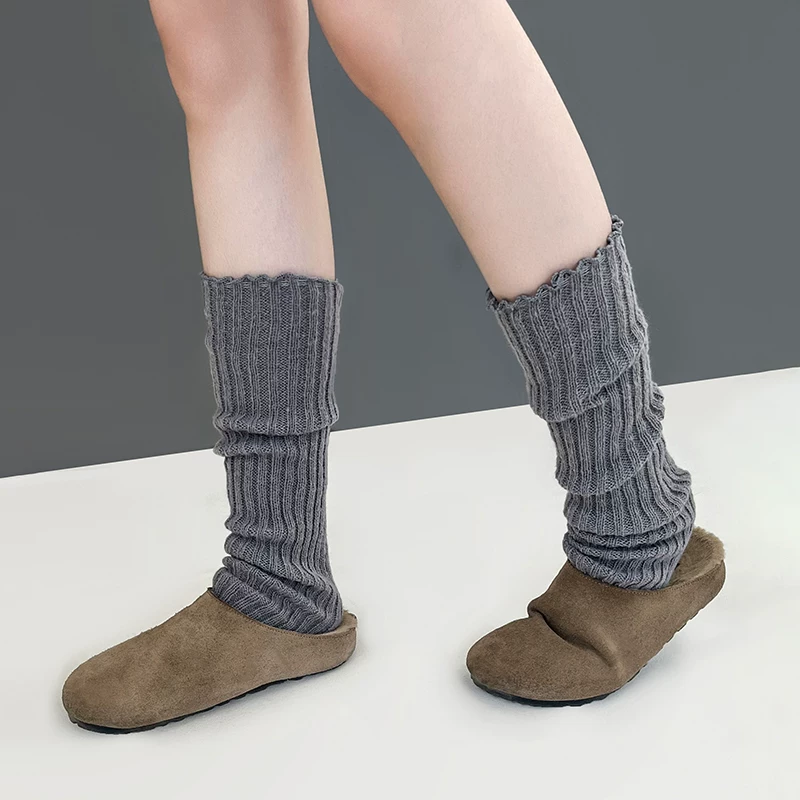 Tất yoga thể thao cạp cao đa năng mùa thu đông dành cho phụ nữ cao, tất giữ ấm chân dệt kim giúp thon gọn và định hình đôi chân.