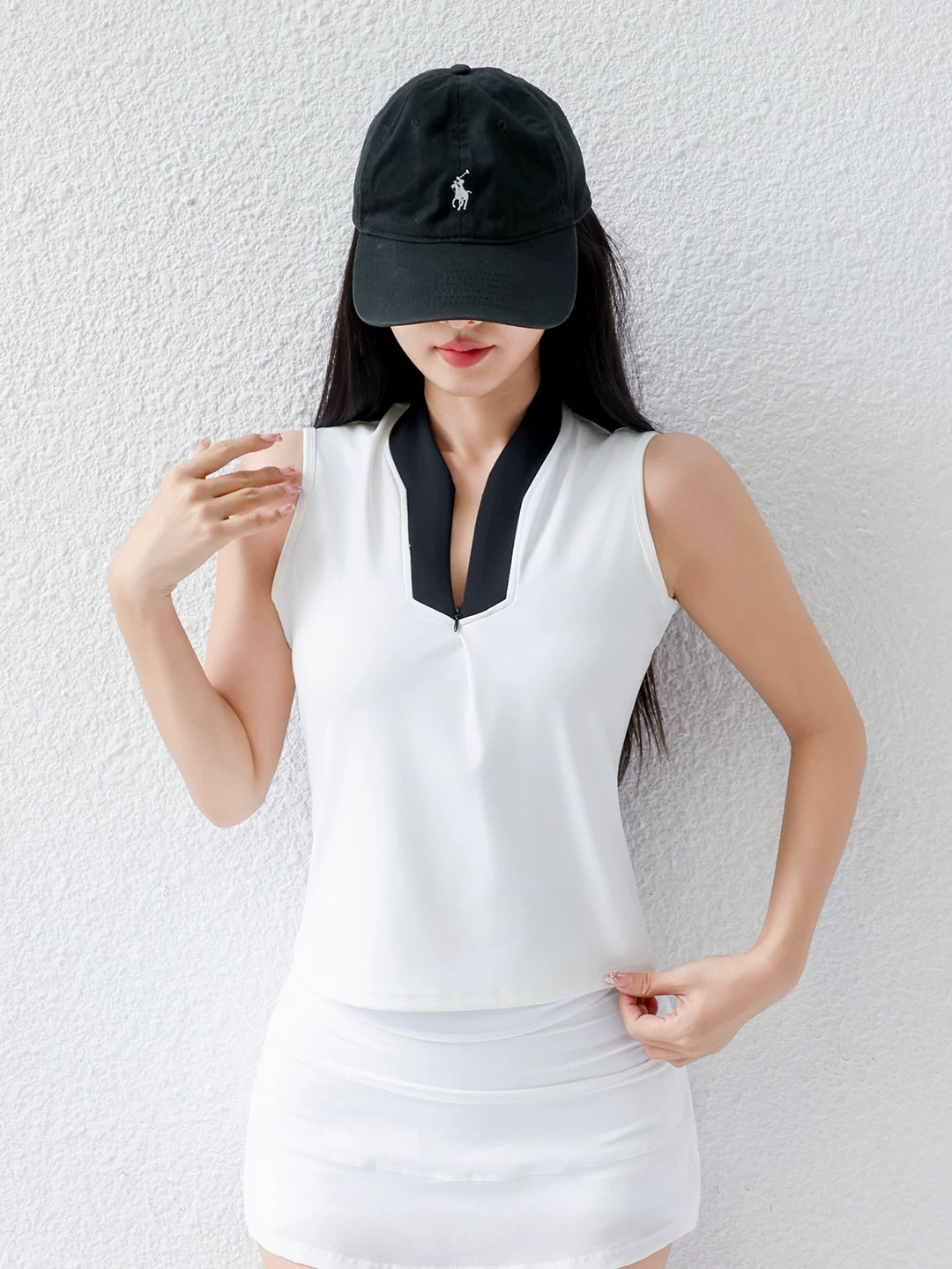 Áo thun thể thao nữ cổ V phối màu phong cách retro old money công chúa, mẫu mới 2026, thích hợp chơi tennis, tập yoga.