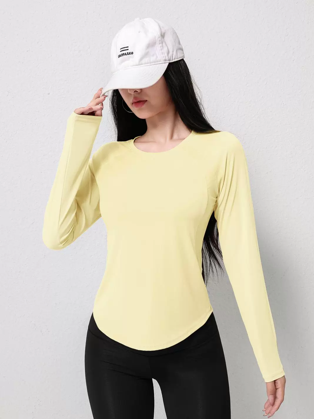 Áo thể thao rộng rãi, nhanh khô dành cho nữ, áo phông dài tay, quần áo tập yoga, quần áo tập thể dục chạy bộ thoáng khí, quần áo tập thể dục giảm béo mùa xuân thu