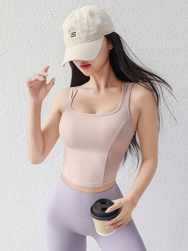 Áo vest thể thao có dây đeo vai bất đối xứng dành cho nữ, có đệm ngực, thích hợp làm áo khoác ngoài mùa hè và áo mặc trong khi chạy bộ, tập Pilates, thể dục và yoga.
