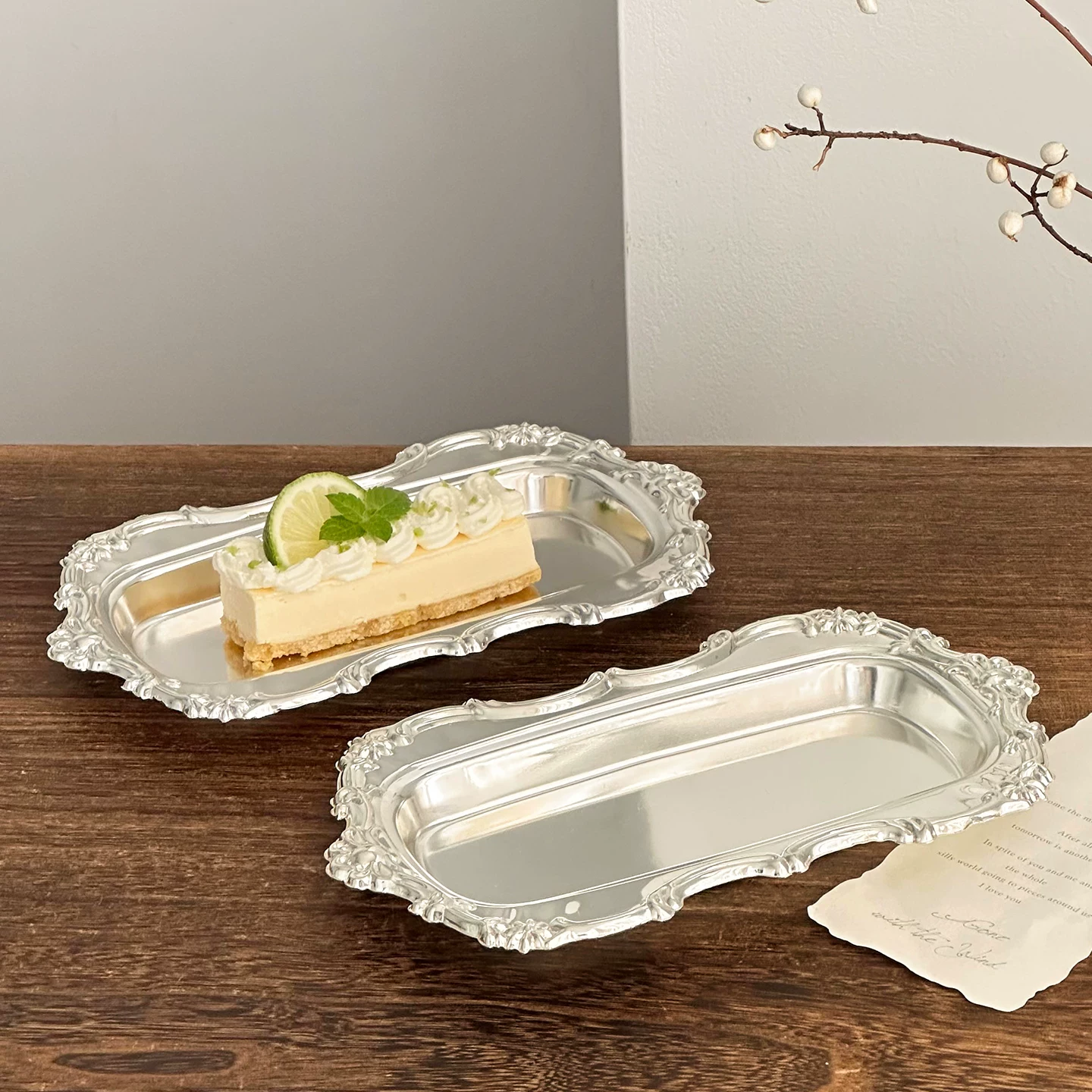 Đĩa bánh kiểu retro Scandinavia, bàn tráng miệng, bữa ăn nhẹ, bộ dụng cụ nghỉ trà, khay nhỏ, đồ trang sức, khay đựng nến thơm
