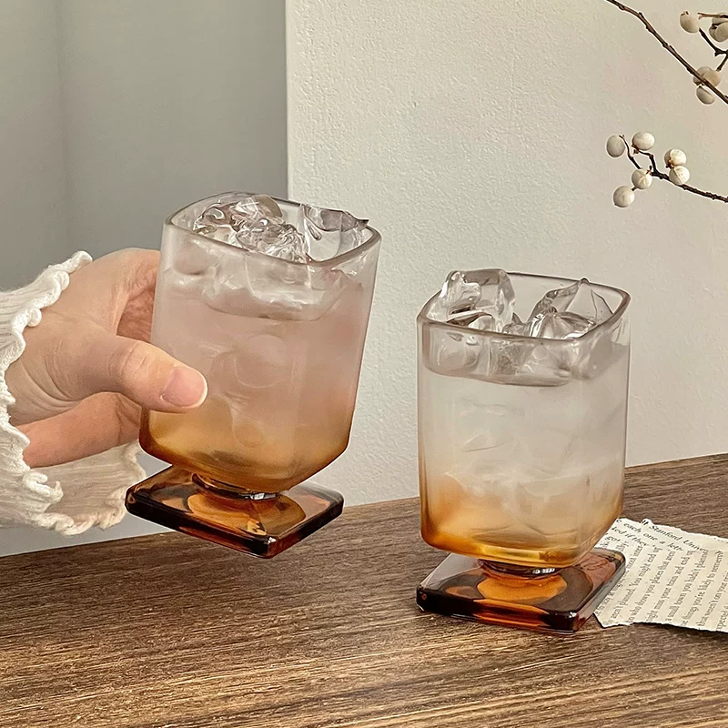 Ly thủy tinh Maillard cổ điển, thẩm mỹ cao, thiết kế độc đáo, thích hợp dùng trong gia đình, ly rượu whisky, ly cocktail, ly nước ép.
