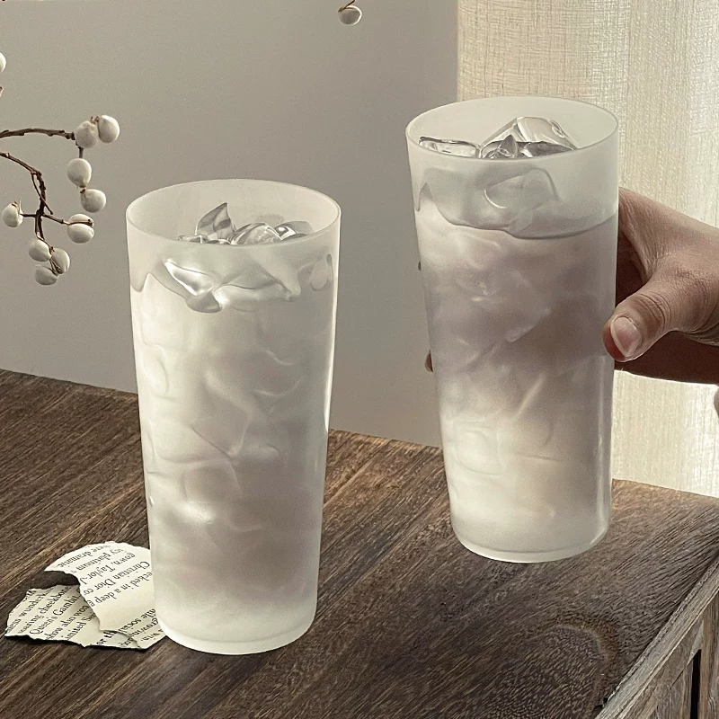 Ly thủy tinh xiên siêu mỏng mờ kiểu Nhật dùng trong gia đình, ly highball, ly Colin, ly cocktail whisky, ly nước ép