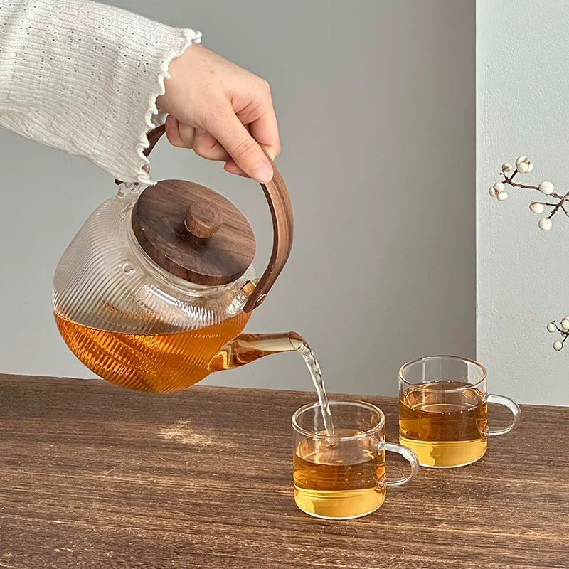 Ấm trà thủy tinh, bếp điện gốm, ấm đun nước, ấm pha trà chịu nhiệt cao, ấm sức khỏe gia đình đặc biệt, bộ ấm trà thủy tinh borosilicate cao cấp