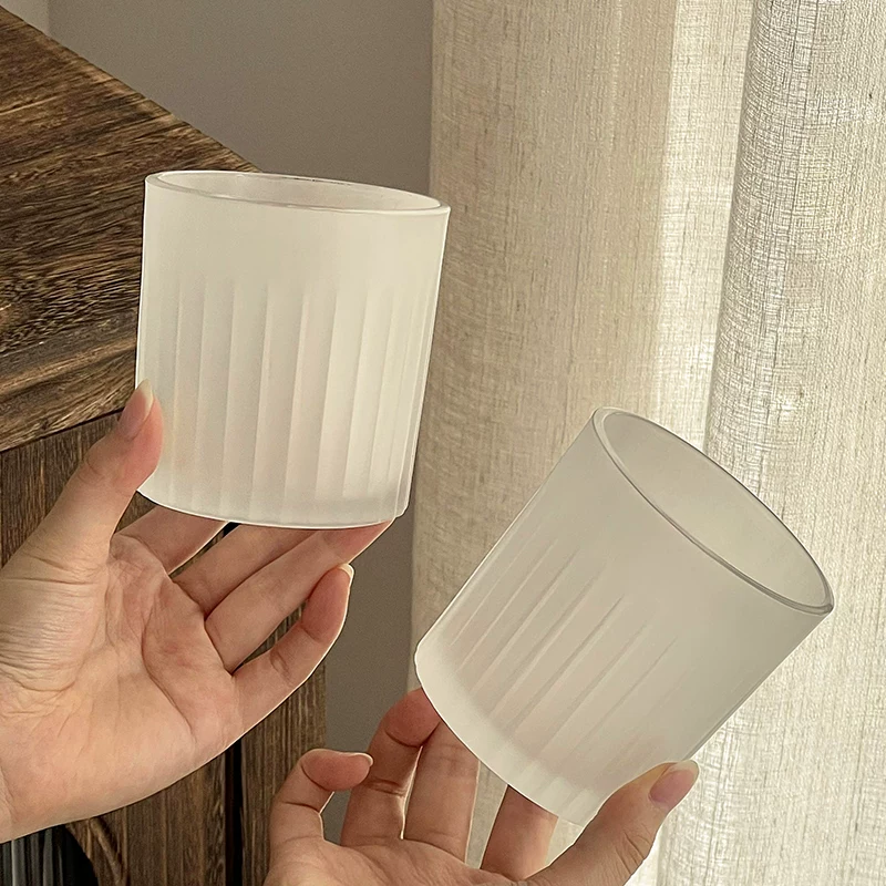 Ly thủy tinh sọc dọc mờ, ly cà phê đá Americano, ly rượu whisky, ly nước ép, ly cà phê lạnh