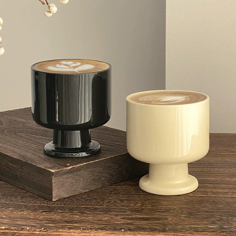 cốc gốm cao cổ điển, cốc cà phê, cốc nghệ thuật latte kiểu Pháp, cốc, cốc sinh tố, cốc sữa, cốc uống nước