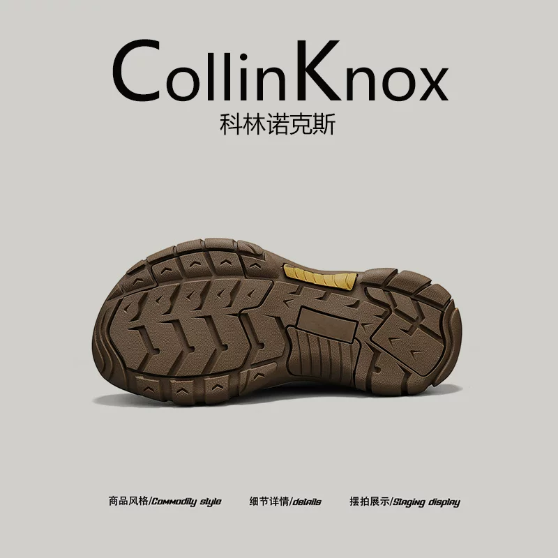 [Chất lượng da thật] CollinKnox 2026 Mùa hè mới Giày đi biển nam Giày đi biển cắm trại ngoài trời Giày câu cá