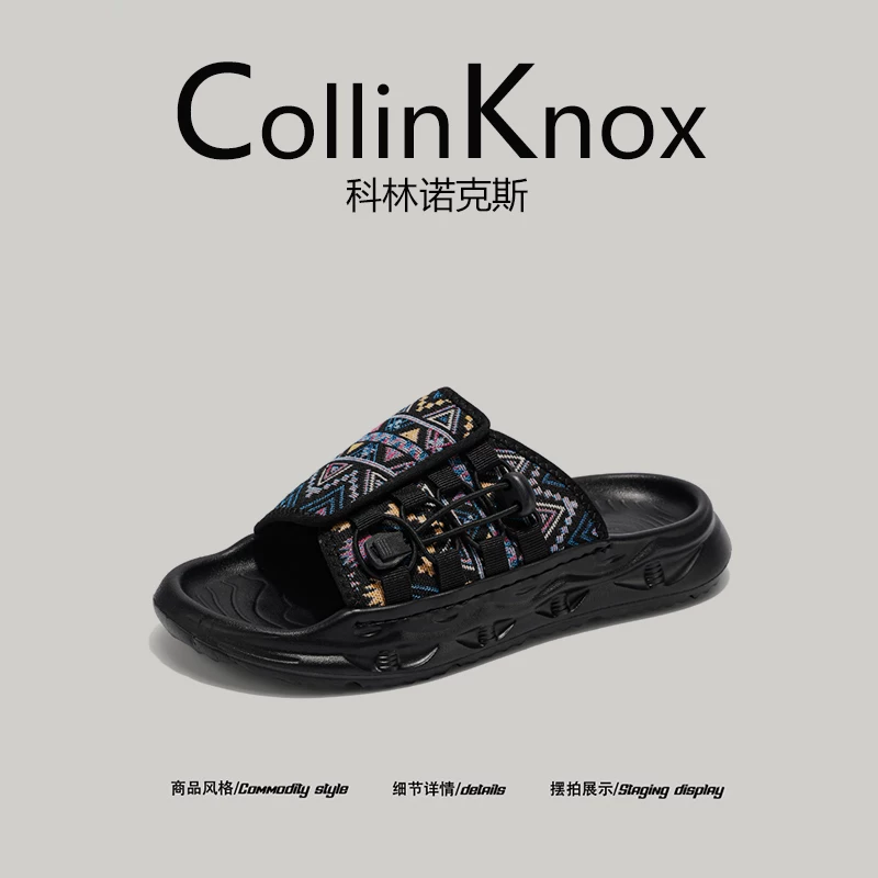 [Trang phục ngày lễ] Dép thể thao CollinKnox 2026 phong cách mùa hè mới theo xu hướng quốc gia dành cho nam, giày đi biển có cảm giác mềm mại.