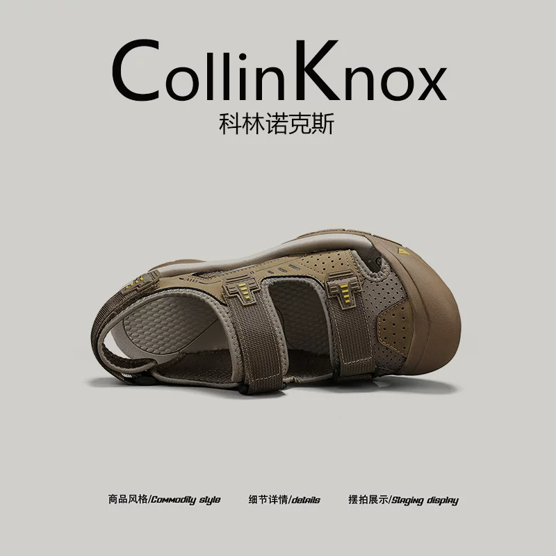 [Chất lượng da thật] CollinKnox 2026 Mùa hè mới Giày đi biển nam Giày đi biển cắm trại ngoài trời Giày câu cá