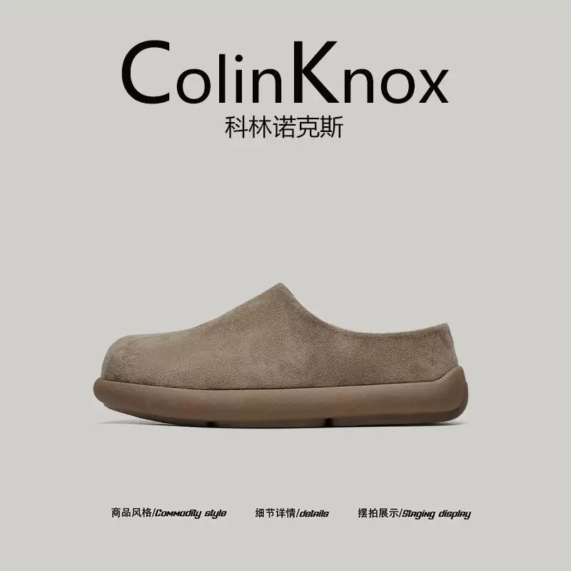 [Trọng lượng nhẹ và chống trơn trượt] Giày Birkenstock mới mùa xuân CollinKnox2026 dành cho nam, dép nửa mũi kiểu retro mule toe-cap
