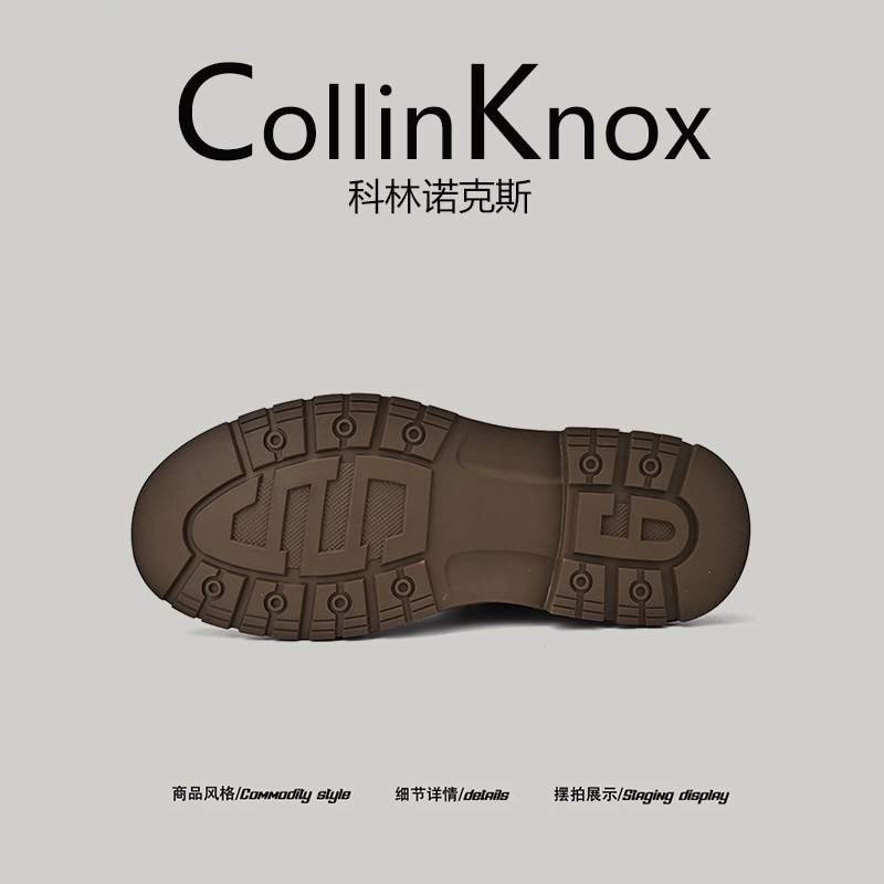 [Sang trọng nhẹ nhàng và chất lượng cao] Giày đơn cỡ lớn mới mùa xuân CollinKnox2026 dành cho nam, giày da thời trang thông thường cho mọi mùa