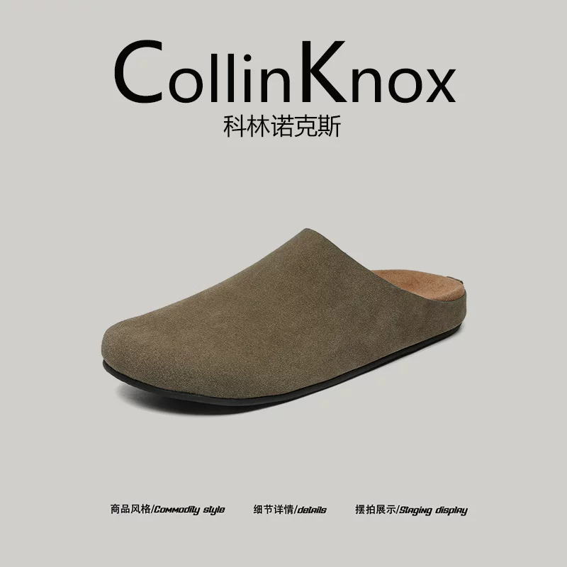 [Trọng lượng nhẹ và chống trơn trượt] Dép Birkenstock bằng gỗ nút chai mùa hè mới CollinKnox 2026 dành cho nam và nữ, giày lười tối giản
