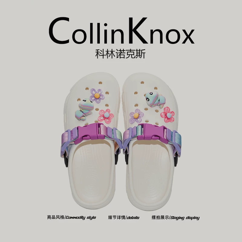 【Màu sắc hợp thời trang】CollinKnox2025 dép hình con ếch mùa hè mới dành cho nam và nữ, dép điệu đà.