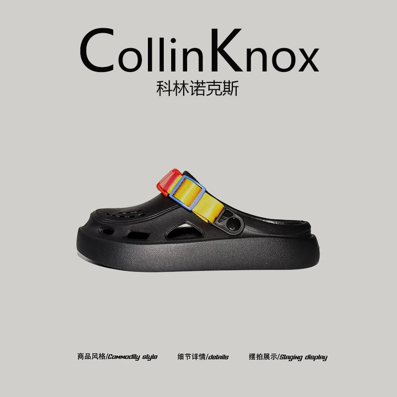 [Phong cách và thời thượng] CollinKnox 2026 Summer New Men's Clogs - Giày đi biển độc đáo và thời trang.