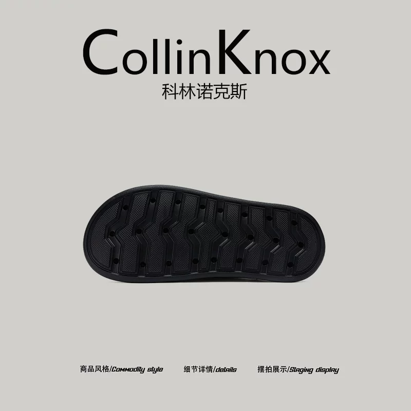 【Phong cách cổ điển nghệ thuật】CollinKnox 2026 Giày đi biển nam mới mùa hè 2026 Dép đế dày màu xanh nhạt nhẹ