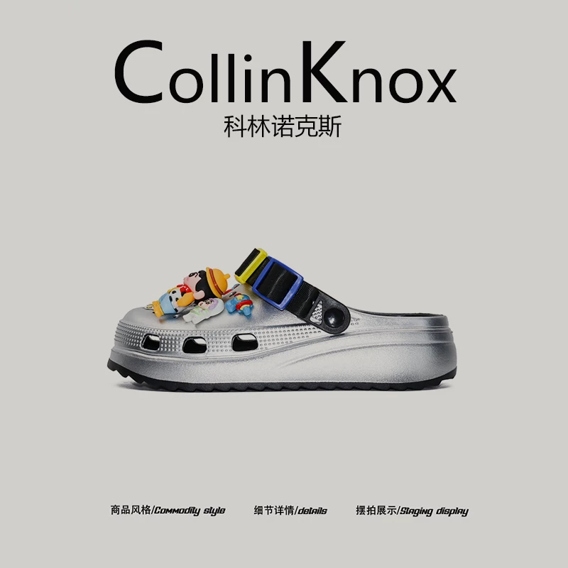 [Được yêu thích của những người dẫn đầu xu hướng] CollinKnox 2026 Dép nam mới mùa hè 2026 Dép phong cách đường phố mát mẻ dành cho nữ