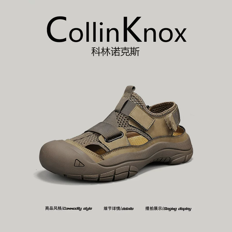 【Chengye Renxing】CollinKnox 2026 giày đi biển mũi kín kiểu mới mùa hè dành cho nam dép cắm trại ngoài trời