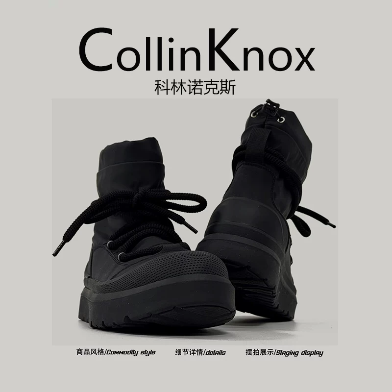 [Khuyến nghị dành cho từng nhóm] Giày thể thao nam cao cổ màu đen cá tính CollinKnox 2026 Xuân mới